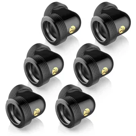 RAIJINTEK PELIAS D160906, 16mm, 90 Grad Adapter - 6er-Pack, schwarz