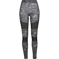 URBAN CLASSICS Camo Tech Mesh Leggings Black / Gray