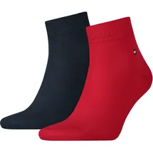 Tommy Hilfiger Quarter Flag 2er Pack navy/rot 39-42