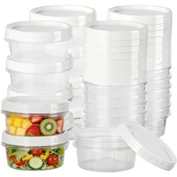 VINATO 18Pcs Frischhaltedosen Mit Deckel, 300ml Kleine Dosen Mit Auslaufsicheren Deckel Lebensmittelechte Behälter Plastik, Gefrierdosen Klein Stapelbar, Maschinenwaschbar Mikrowellen Gefriergeeignet