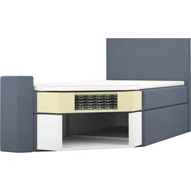 mebloland Boxspringbett MOREN mit Bonell-Matratze und Topper - 100x200 - schwarz