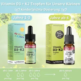 vitacrest Vitamin D3 + K2 für Kinder ab 1 Jahr Tropfen 10 ml