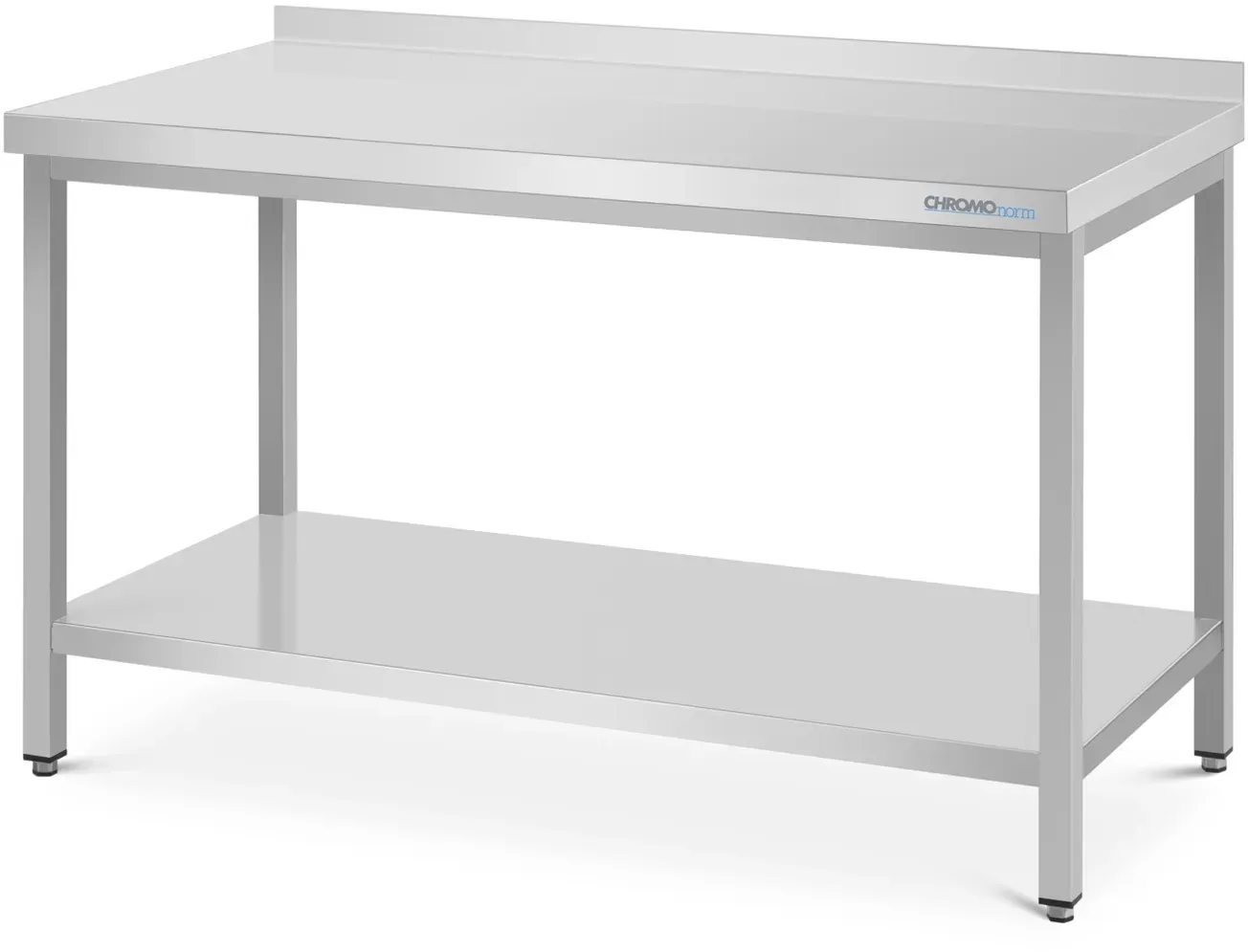 CHROMOnorm Arbeitstisch mit Zwischenboden-mit Aufkantung-1800 mm-600 mm