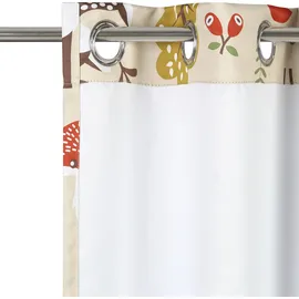 OTTO home Verdunkelungsvorhang OTTO HOME "Waldtiere" Gr. 2, bunt (beige, bunt), B:130cm H:175cm, Polyester, Gardinen, bedruckte Kindergardine, blickdicht, verschiedene Größen