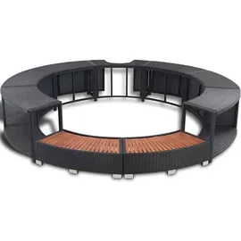vidaXL Whirlpool-Umrandung Ø 283 cm schwarz