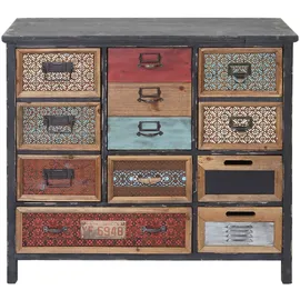 Mendler Apotheker-Schrank HWC-A43 84 x 90 x 32 cm mehrfarbig / Schwarz