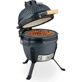 Relaxdays Kamado Grill grau/schwarz