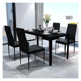 vidaXL Essgruppe 5-tlg. schwarz