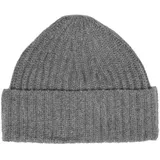 Zwillingsherz Kaschmir-Beanie in Grau