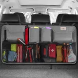 SURDOCA Auto Kofferraum Organizer für SUV, [7 Mal AKTUALISIERT] Auto Kofferraumtasche, Autozubehör Innenraum, Platzsparexperte, Grau XL
