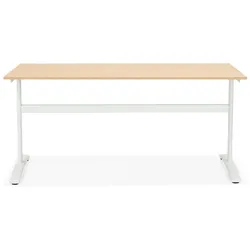 Kadima Design Schreibtisch Arbeitszimmer  160 x 80 cm  T-Fuß kompakt ergonomisches Arbeiten  Beige  Büromöbel