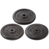 Sport-Thieme Hantelscheibe Gusseisen | Mit Standard-Bohrung u. langlebig | In 3 Gewichtsklassen | Für Heimtrainings | Glatter Griff | Aus Gusseisen | Ø (Bohrung) 30 mm