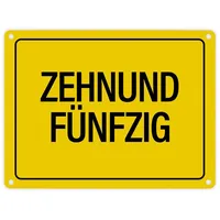 Trendaffe 60. Geburtstag Metallschild mit Spruch: Zehnundfünfzig Geschenk sechzig
