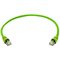 Telegärtner 100008047 RJ45 Patchkabel CAT 6a SF/UTP 0.5m Grün mit Knickschutztülle 1St.