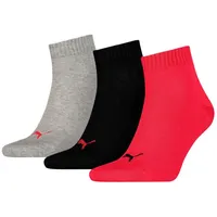 Puma Quarter Socken 12er Pack black/red 43-46