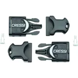 Cressi Flossen Ersatzteile Buckles Reaction Frog Plus Pair, Schwarz/Silber, Einheitsgröße