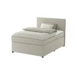 deinbett Boxspringbett mit Matratze und Topper H3 Duke ¦ beige ¦ Maße (cm): B: 97 H: 104