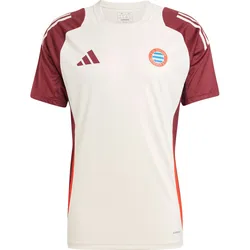 adidas FC Bayern München Funktionsshirt Herren in linen-shadow red, Größe L - beige