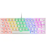 Mars Gaming Gaming MK60 Weiß, Mechanische Tastatur FRGB, Antighosting, Switch Mechanischer Braun, Italienisch Sprache, MK60WBRIT