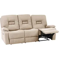 Beliani Sofa manuell verstellbar 3-Sitzer