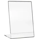 HMF 46930 Acryl Tischaufsteller schräg, DIN A6 Hochformat, Glasklar