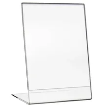 HMF 46930 Acryl Tischaufsteller schräg, DIN A6 Hochformat, Glasklar