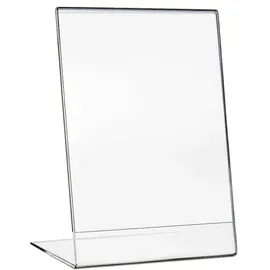 HMF 46930 Acryl Tischaufsteller schräg, DIN A6 Hochformat, Glasklar