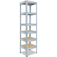 shelfplaza Pro 230x40x40 cm Schwerlastregal in verzinkt mit 6 Böden und 166 kg Traglast pro Boden