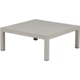 Fiam Beistelltisch Domino aus Aluminium, modernes Design, taupe, rechteckig, 70x70 cm,