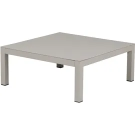 Fiam Beistelltisch Domino aus Aluminium, modernes Design, taupe, rechteckig, 70x70 cm,
