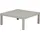 Fiam Beistelltisch Domino aus Aluminium, modernes Design, taupe, rechteckig, 70x70 cm,