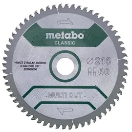 Metabo Kreissägeblatt multi cut classic 216 mm 1 St.