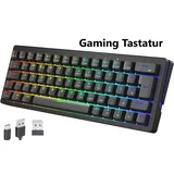 GeneralKeys Mechanische 60-%-Funk-Tastatur RGB DE