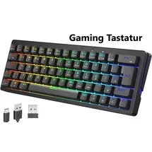GeneralKeys Mechanische 60-%-Funk-Tastatur RGB DE