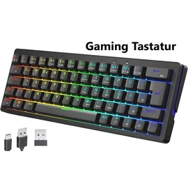 GeneralKeys Mechanische 60-%-Funk-Tastatur RGB DE