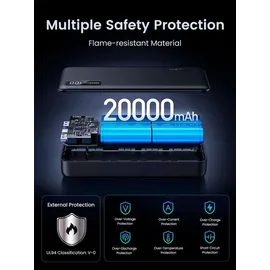 UGREEN 20000mah Two-Way Fast Charging Power Bank Powerbank (Akku) - Schwarz