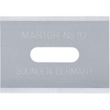 MARTOR 10 x INDUSTRIEKLINGE, Ersatzklingen Cuttermesser, Sicherheitsmesser, 18,5 mm, Scharf, Im Spender, 4-fach Nutzbar, NR. 92