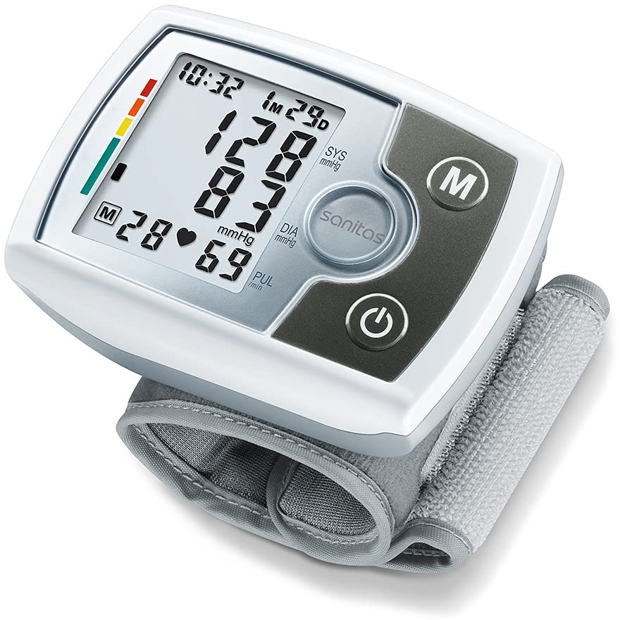 Sanitas 651.21 SBM 03 WHO Handgelenk Blutdruckmessgerät, 1 x 60 Speicher, von 14 bis 19,50 cm