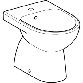 Geberit Renova mit Überlauf, teilgeschlossen, weiß
