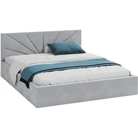 Fdm Polsterbett grau Holzwerkstoff, 140x200 cm Schlafzimmer, Betten, Polsterbetten
