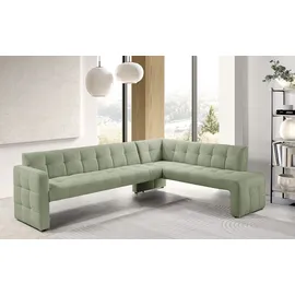 exxpo - sofa fashion Essbank EXXPO - SOFA FASHION "Barista, bequem und elegant, hohe Bodenfreiheit", grün (mint), B:265cm H:83cm T:199cm, Sitzbänke, Essbank, Eckbank Barista bequem und elegant, hochwertige Detailverarbeitung