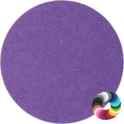BIASTO - Premium Filz Untersetzer - rund 10cm - Farbe: lila (HF035). Design Glas-Untersetzer für Getränke, Tisch, Bar, Tasse, Vase