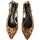 Buffalo High-Heel-Pumps BUFFALO "Buffalo Sling Back- Vegan Suede", Damen, Gr. 41, braun leo, schwarz, Kunstfaser, unifarben, Schuhe