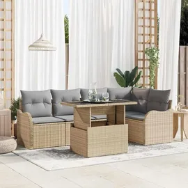 vidaXL Garten-sofa-set 6-tlg. Beige