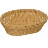APS Korb, oval "PROFI LINE" - Körbchen, Flechtkorb aus Polypropylen - Abmessungen: 32 x 23 cm/Höhe: 7 cm/Farbe: Beige
