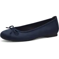 Jana Damen Ballerinas Elegant Vegan, Blau 41 EU