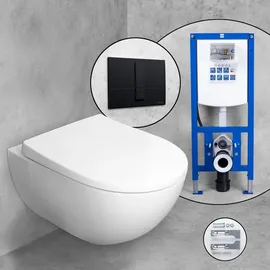 Geberit Acanto Wand-WC mit WC-Sitz Weiß