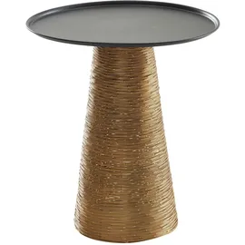 FineBuy Beistelltisch Gold Aluminium 40 x 40 x 45 cm