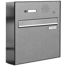 AL Briefkastensysteme Durchwurfbriefkasten Edelstahl Silber