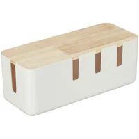 Relaxdays Kabelbox 30,5 x 12,2 x 11,7 cm 1-tlg. weiß
